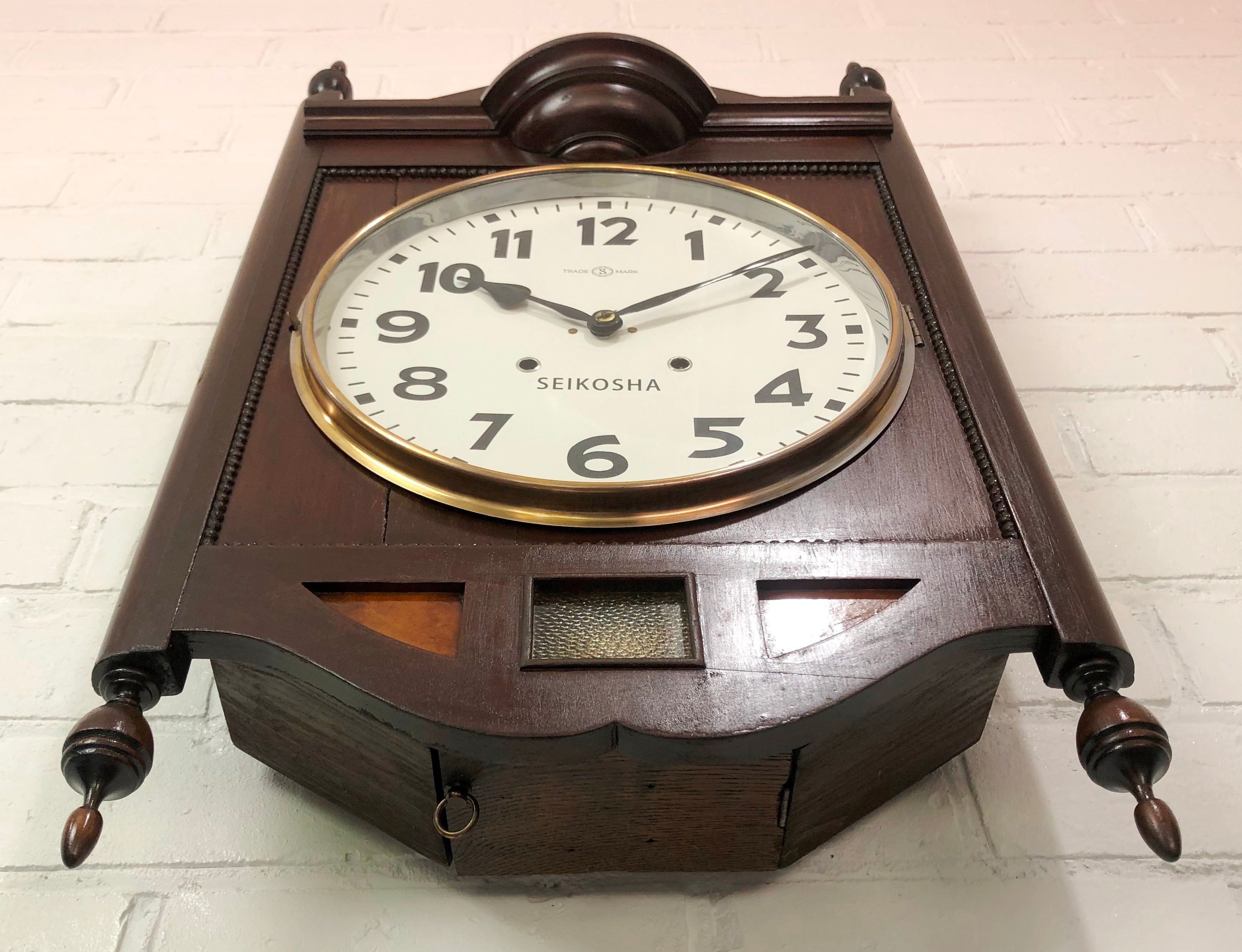 Vintage SEIKOSHA Top Bell Hammer Chime Wall Clock | eXibit collection