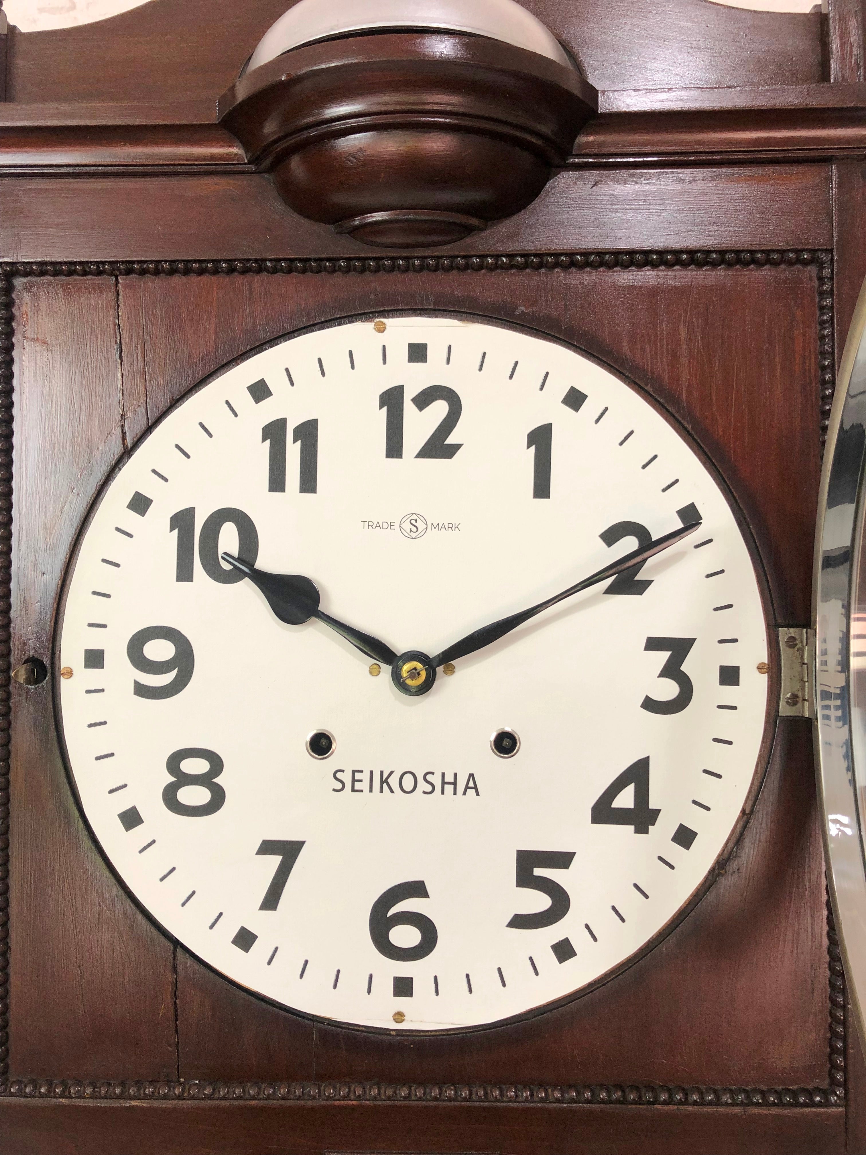 Vintage SEIKOSHA Top Bell Hammer Chime Wall Clock | eXibit collection