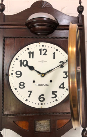 Vintage SEIKOSHA Top Bell Hammer Chime Wall Clock | eXibit collection