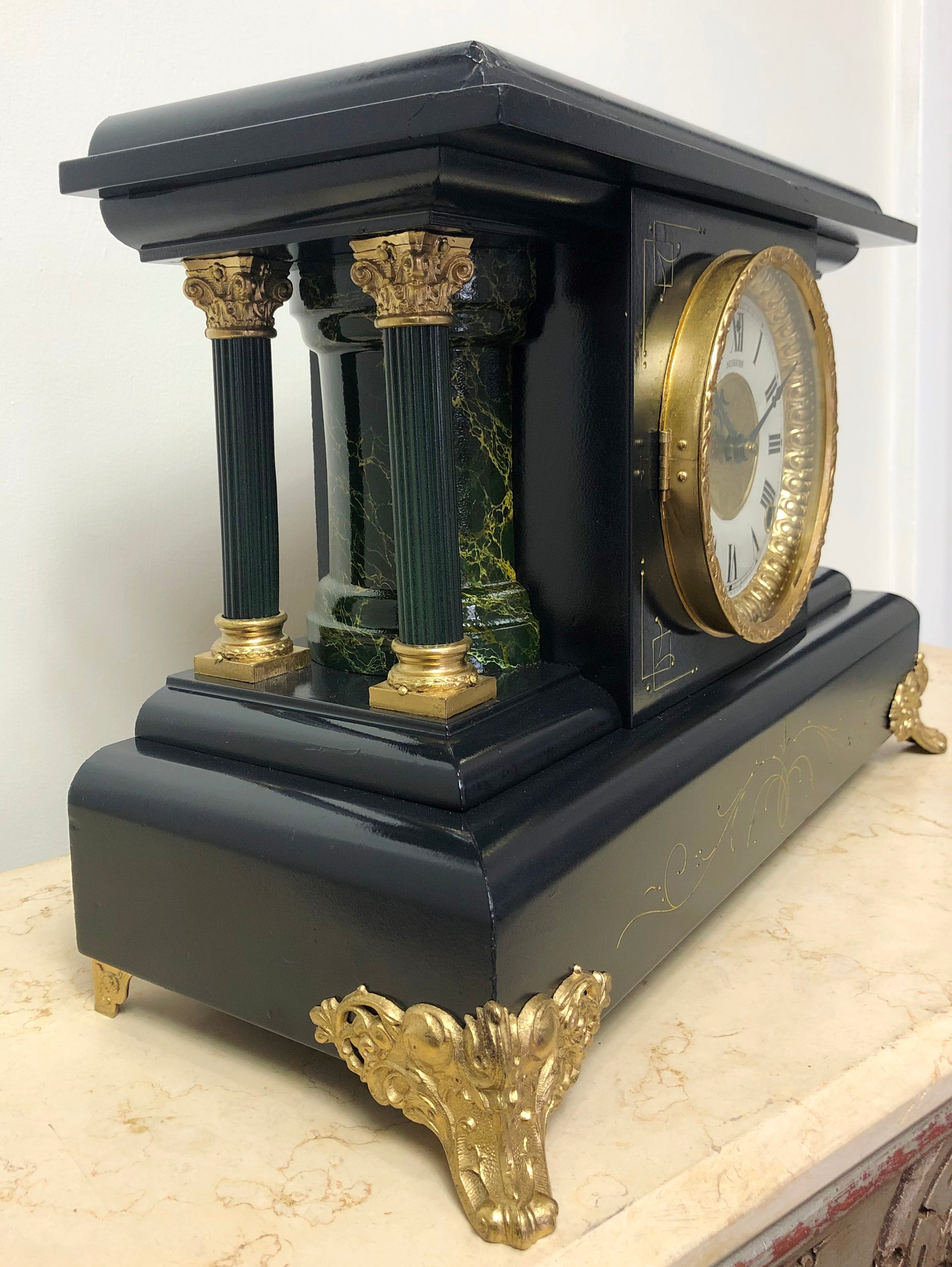 Original Antique Sessions USA Mantel Clock | eXibit collection