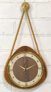 Vintage EJU Maritime Ship Rope Battery Wall Clock | eXibit collection