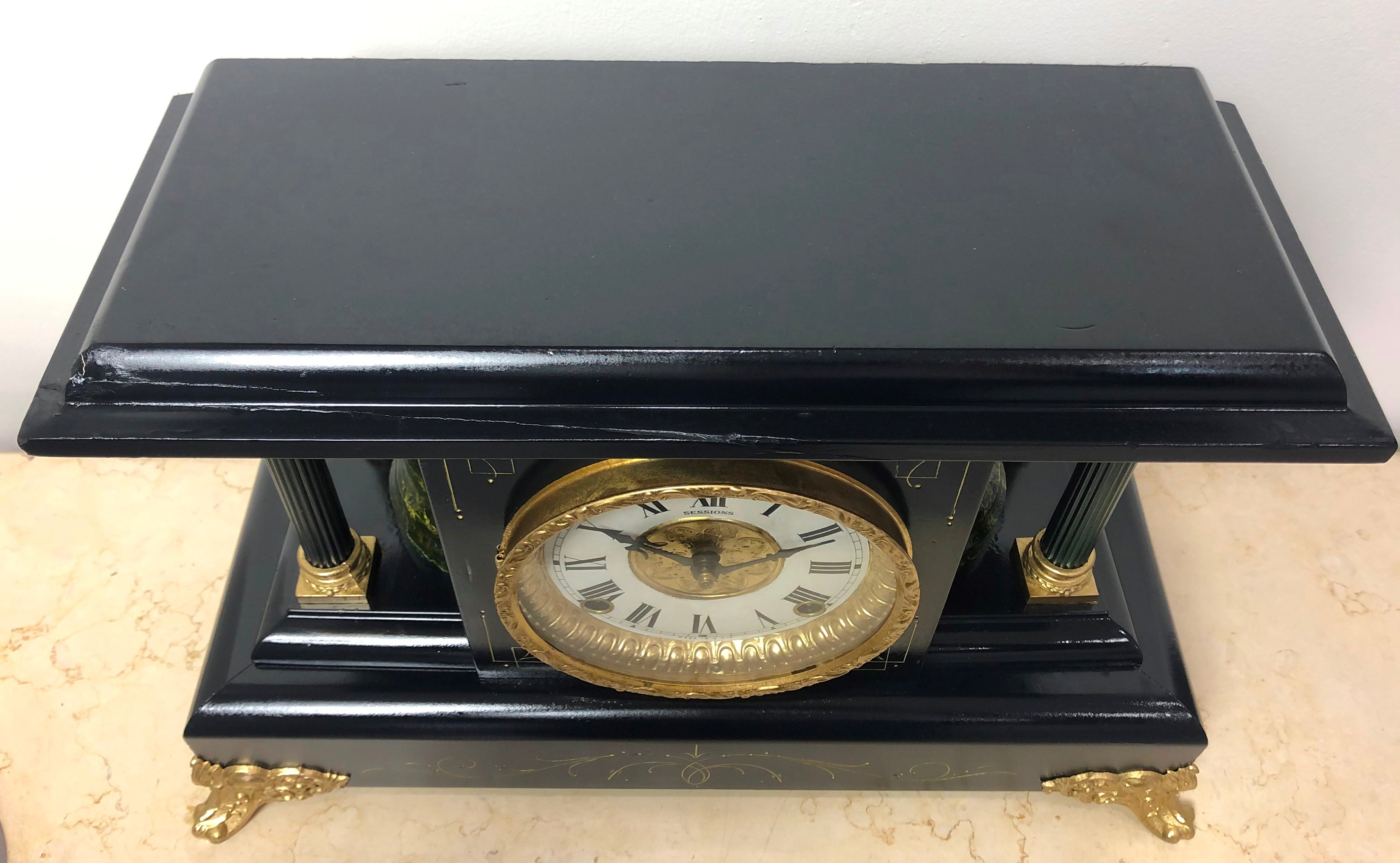 Original Antique Sessions USA Mantel Clock | eXibit collection