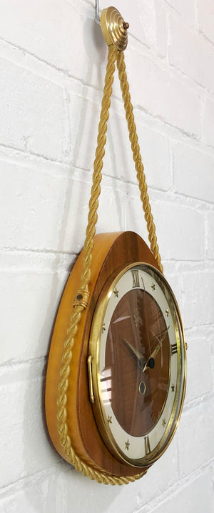 Vintage EJU Maritime Ship Rope Battery Wall Clock | eXibit collection