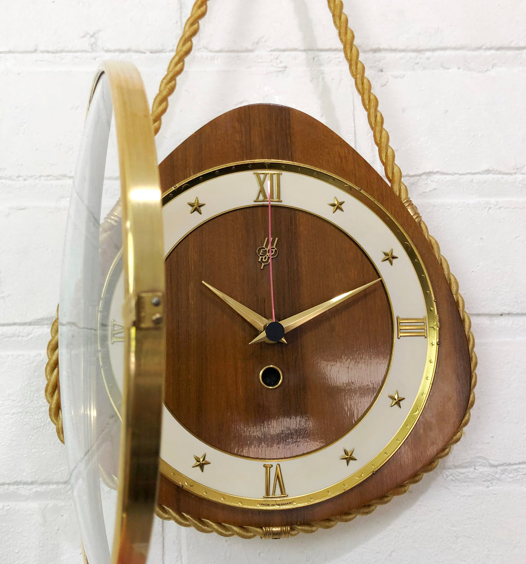 Vintage EJU Maritime Ship Rope Battery Wall Clock | eXibit collection