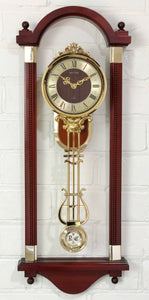 Vintage Style RHYTHM Pendulum Swing Silent Wall Clock | eXibit collection