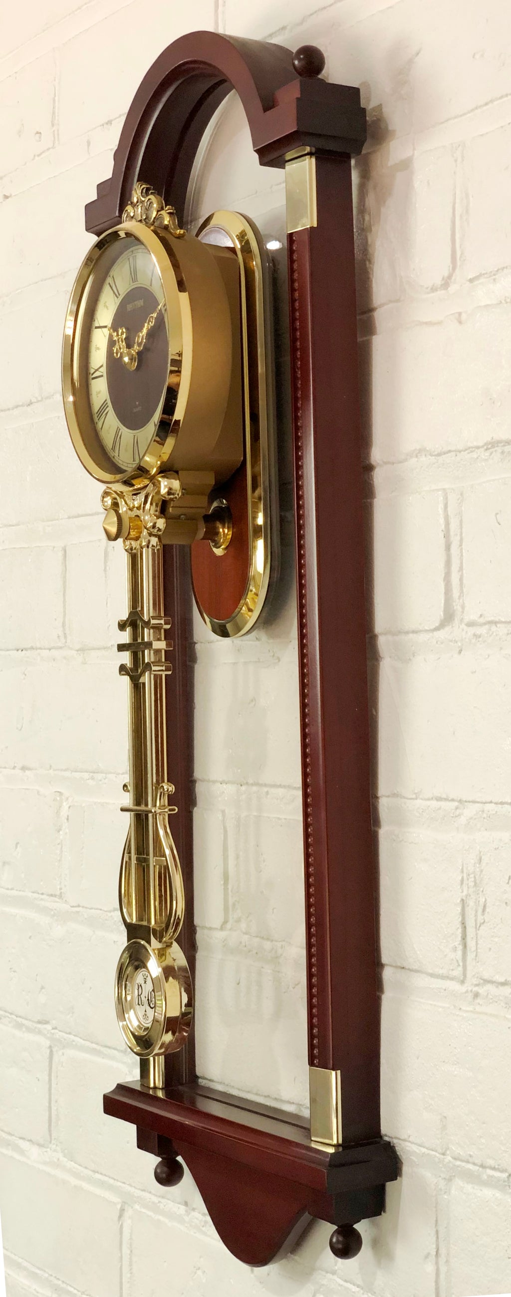 Vintage Style RHYTHM Pendulum Swing Silent Wall Clock | eXibit collection