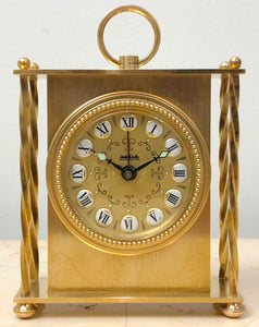 Vintage Brass WEHRLE German Alarm Desk Clock | eXibit collection