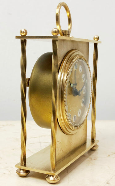 Vintage Brass WEHRLE German Alarm Desk Clock | eXibit collection