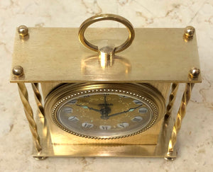 Vintage Brass WEHRLE German Alarm Desk Clock | eXibit collection