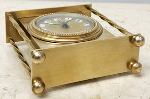 Vintage Brass WEHRLE German Alarm Desk Clock | eXibit collection