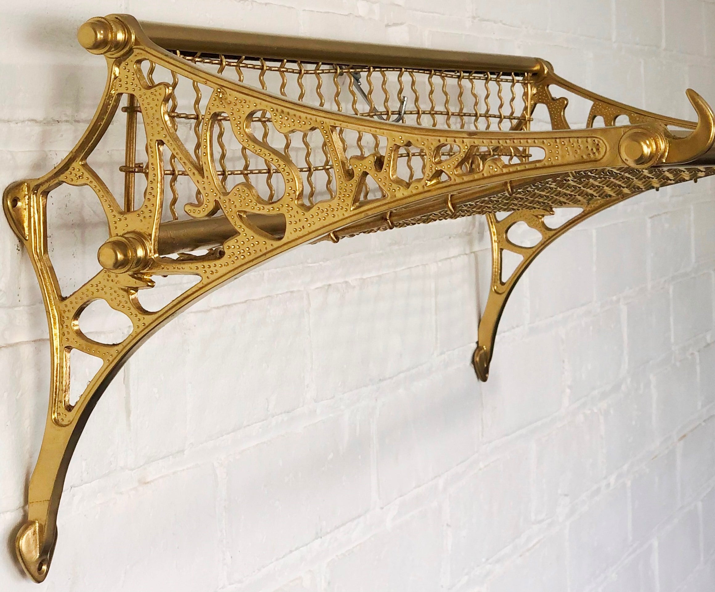 Vintage NSWR Brass Railway Luggage Rack | eXibit collection