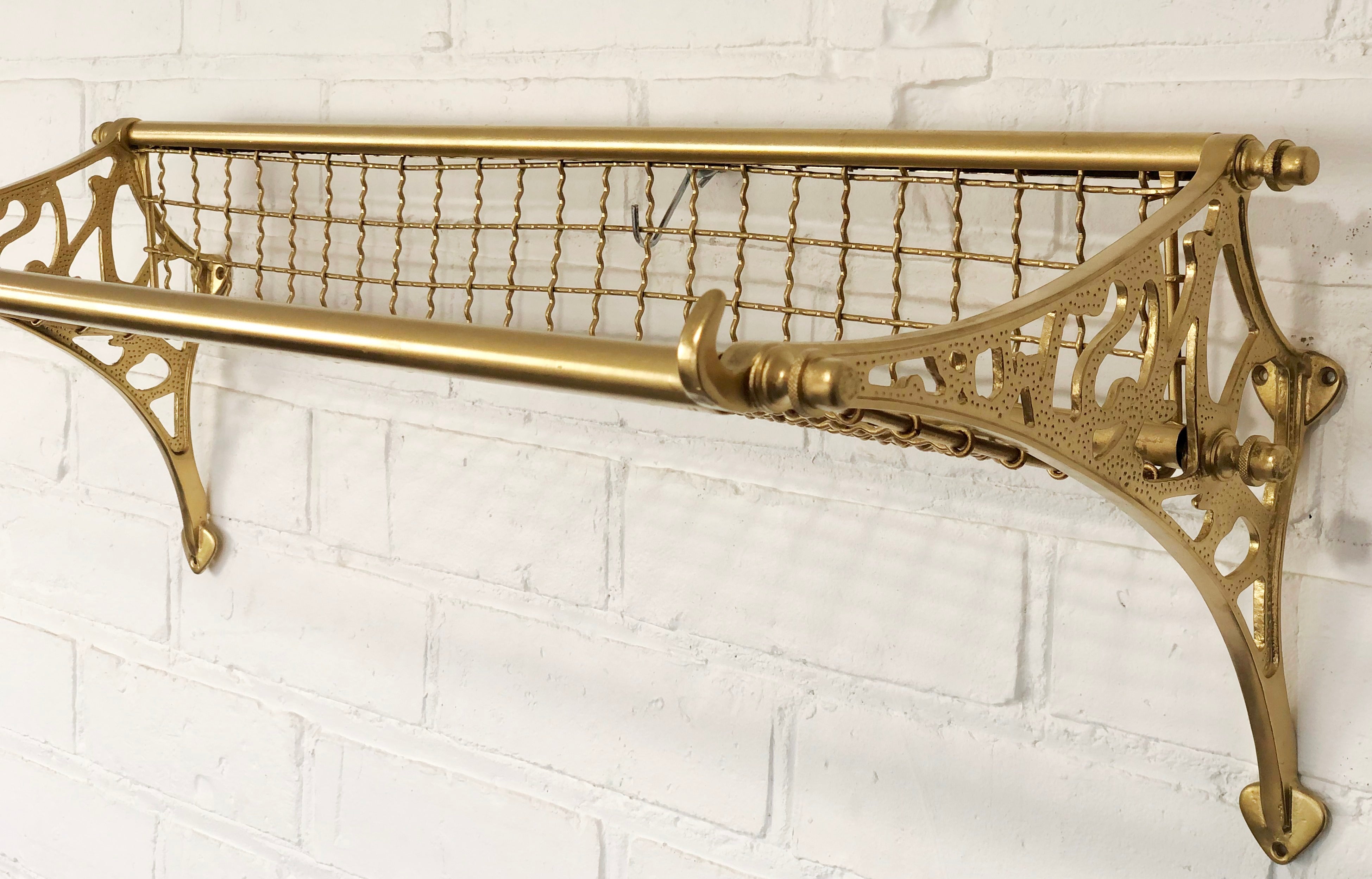 Vintage NSWR Brass Railway Luggage Rack | eXibit collection