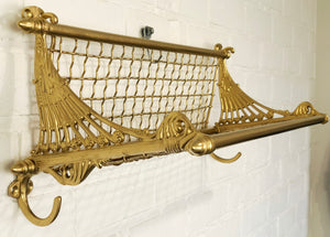 Vintage Brass Ornate Railway Luggage Rack | eXibit collection