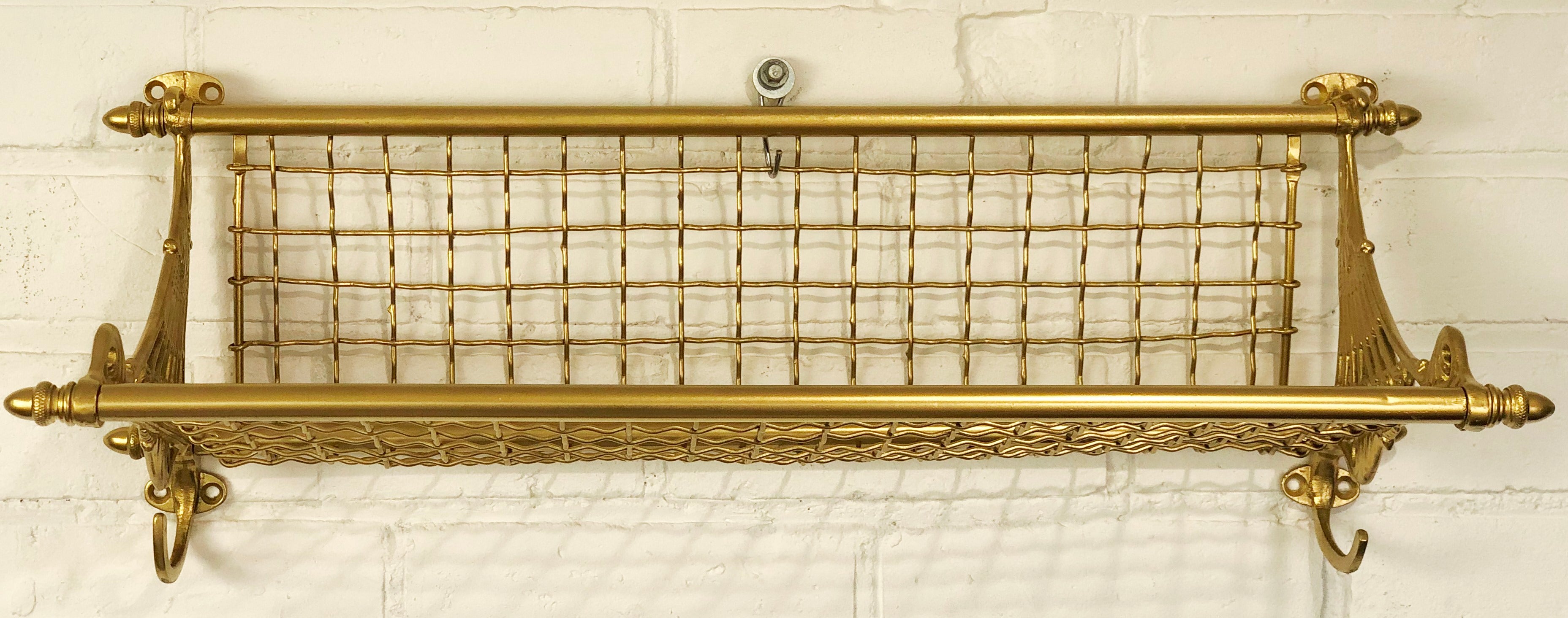 Vintage Brass Ornate Railway Luggage Rack | eXibit collection