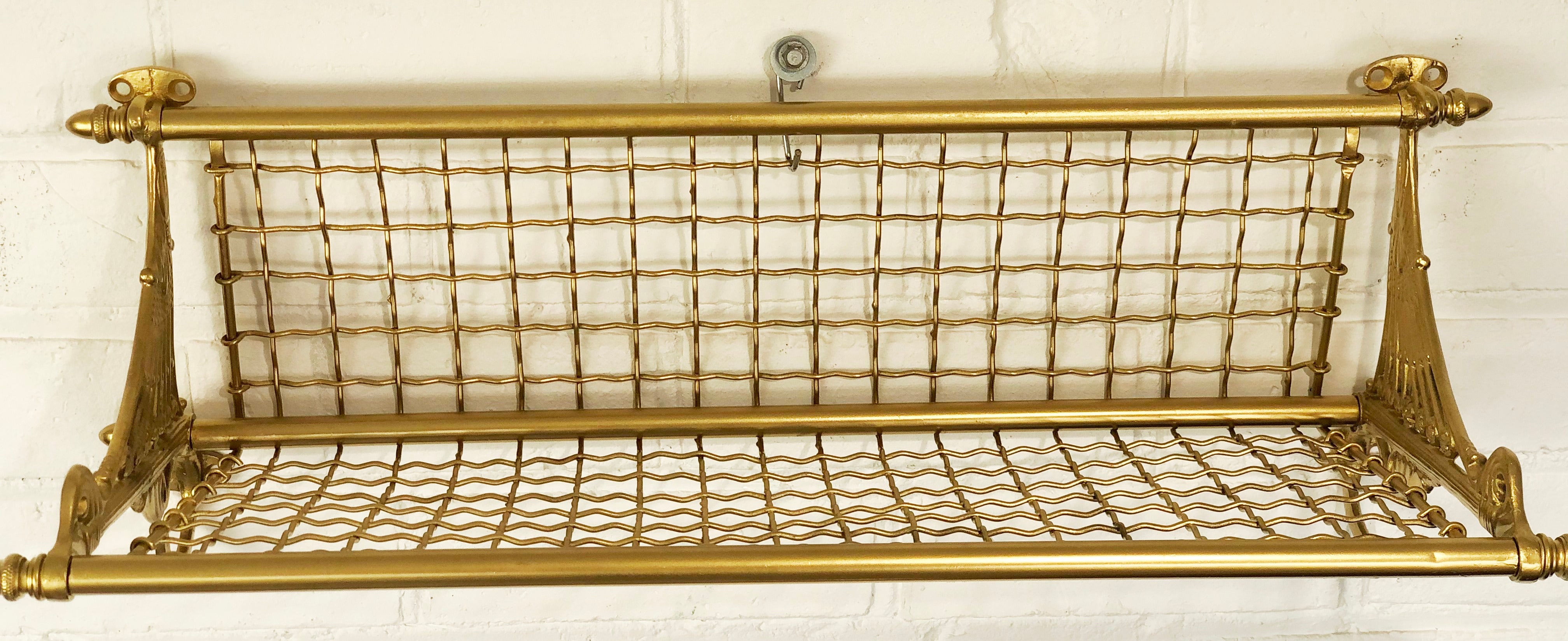 Vintage Brass Ornate Railway Luggage Rack | eXibit collection