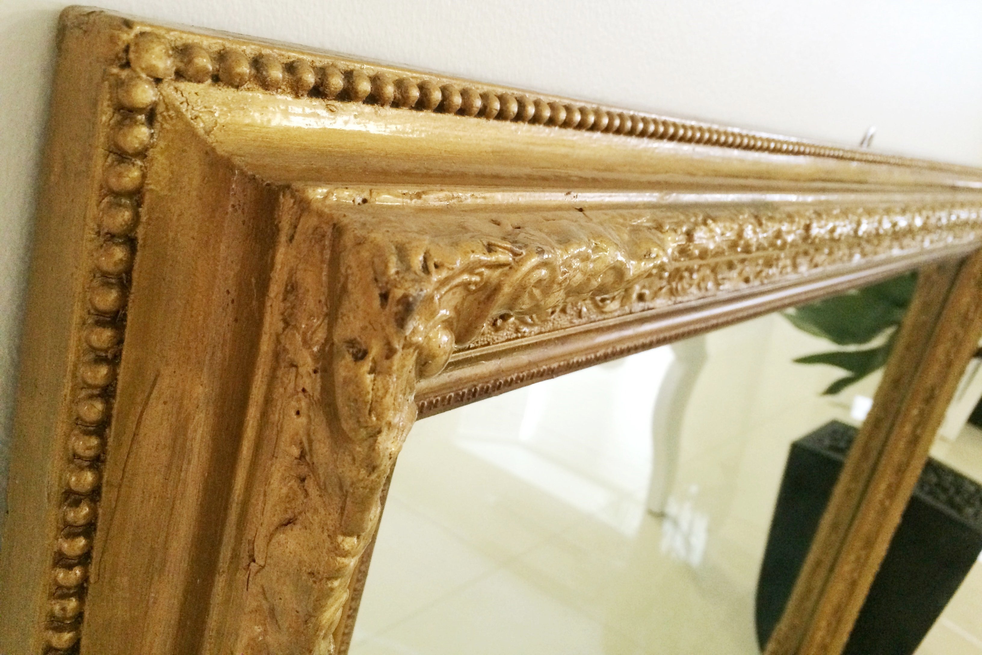 HUGE Vintage Ornate Gold Wall Mirror | eXibit collection