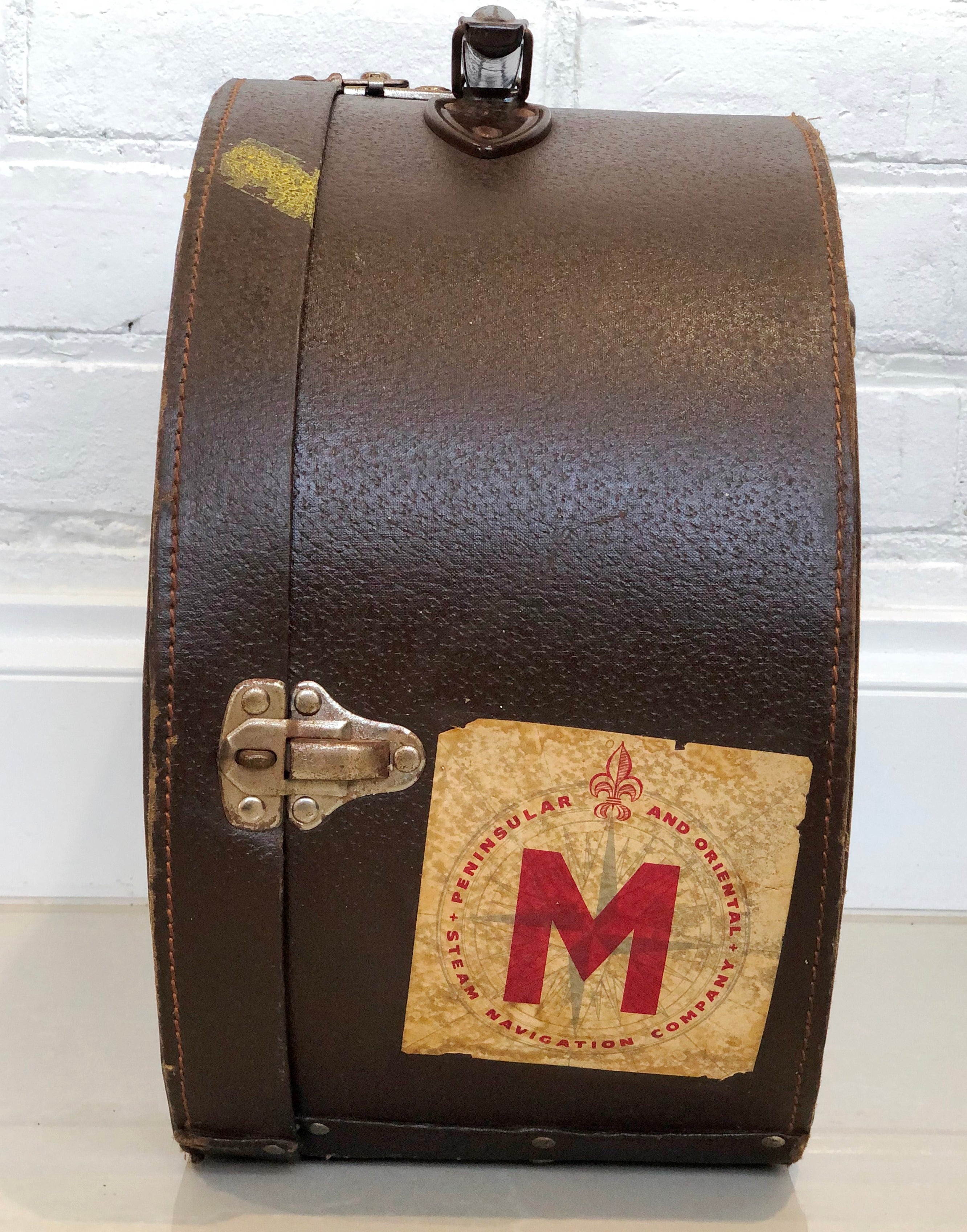 Vintage Hat Box Travel Case Adelaide Clocks