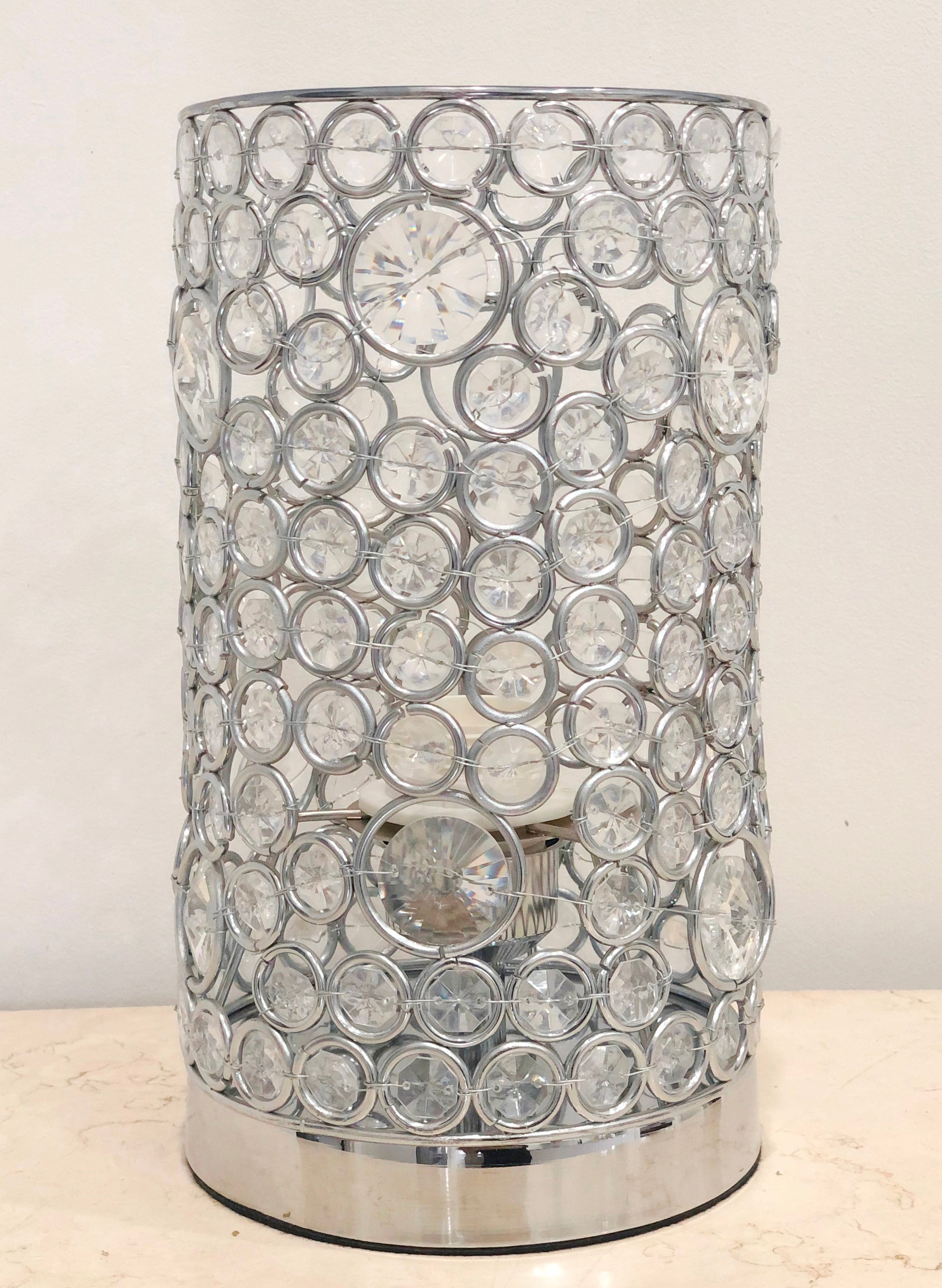 Crystal beaded clearance table lamp
