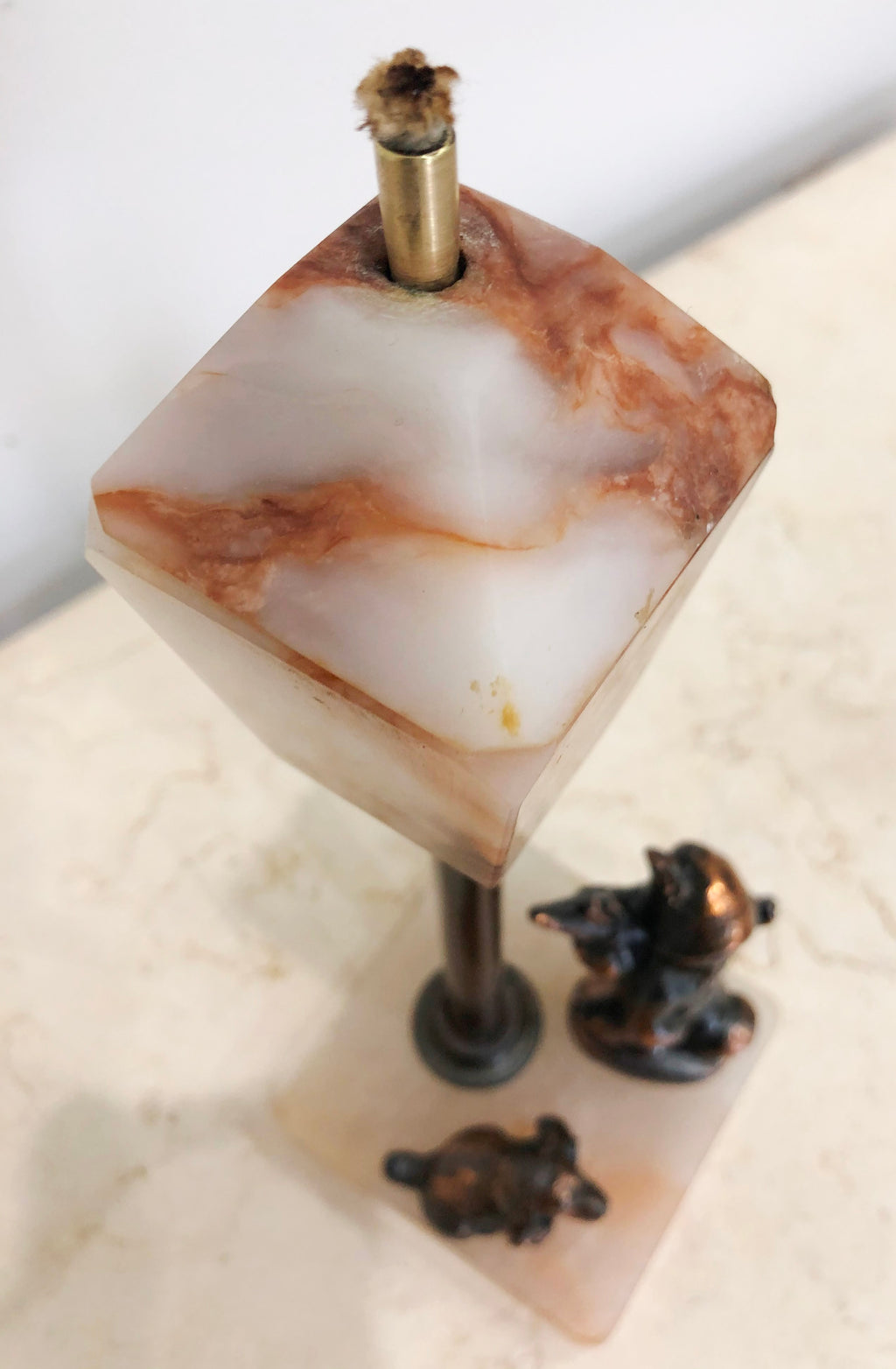 Vintage Alabaster Spirit / Oil Burner | Adelaide Clocks