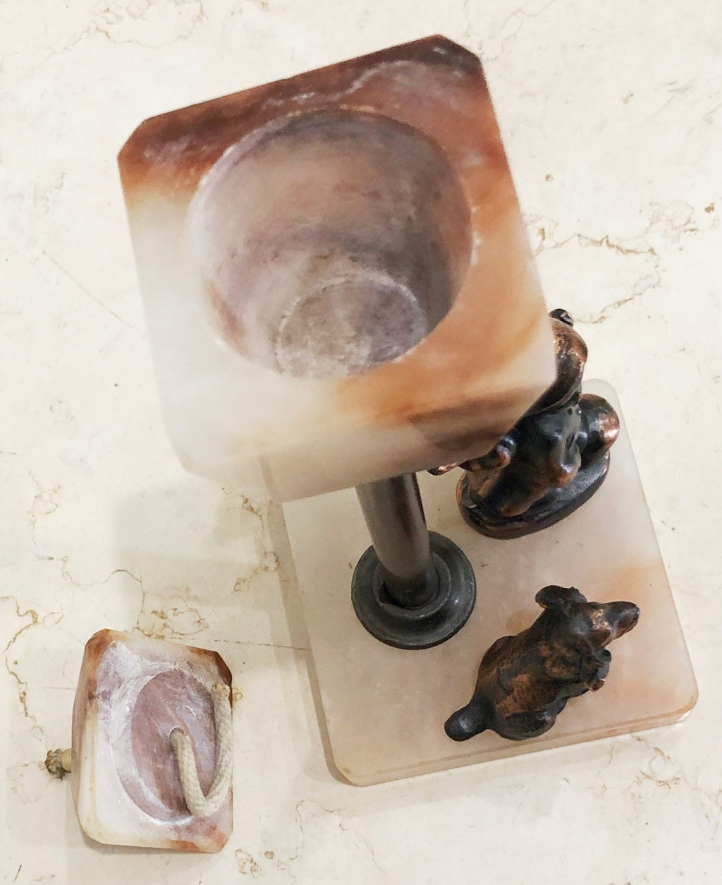 Vintage Alabaster Spirit / Oil Burner | Adelaide Clocks