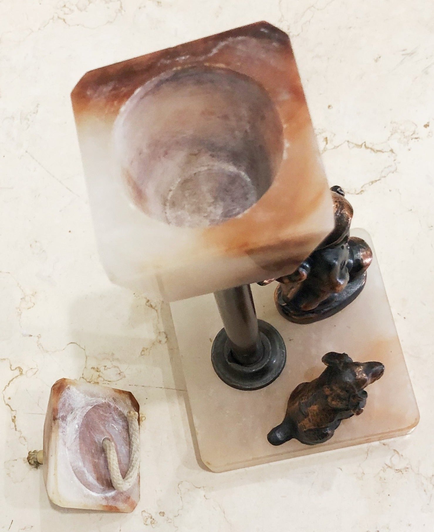 Vintage Alabaster Spirit / Oil Burner | Adelaide Clocks