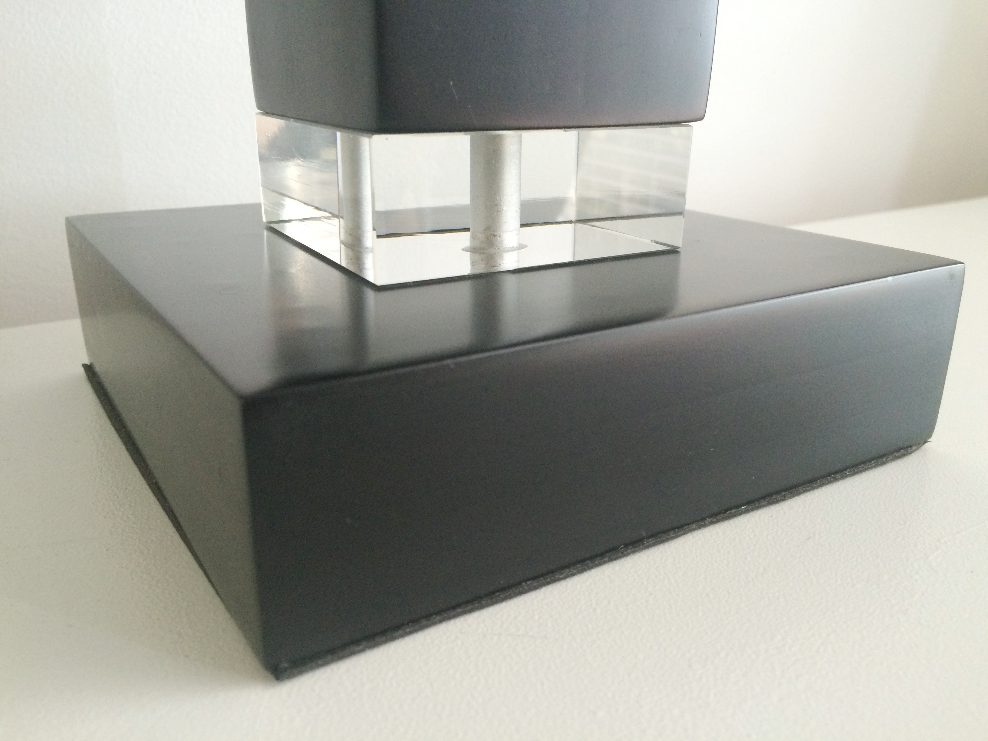 Modern Black Pedestal Table Lamp | eXibit collection