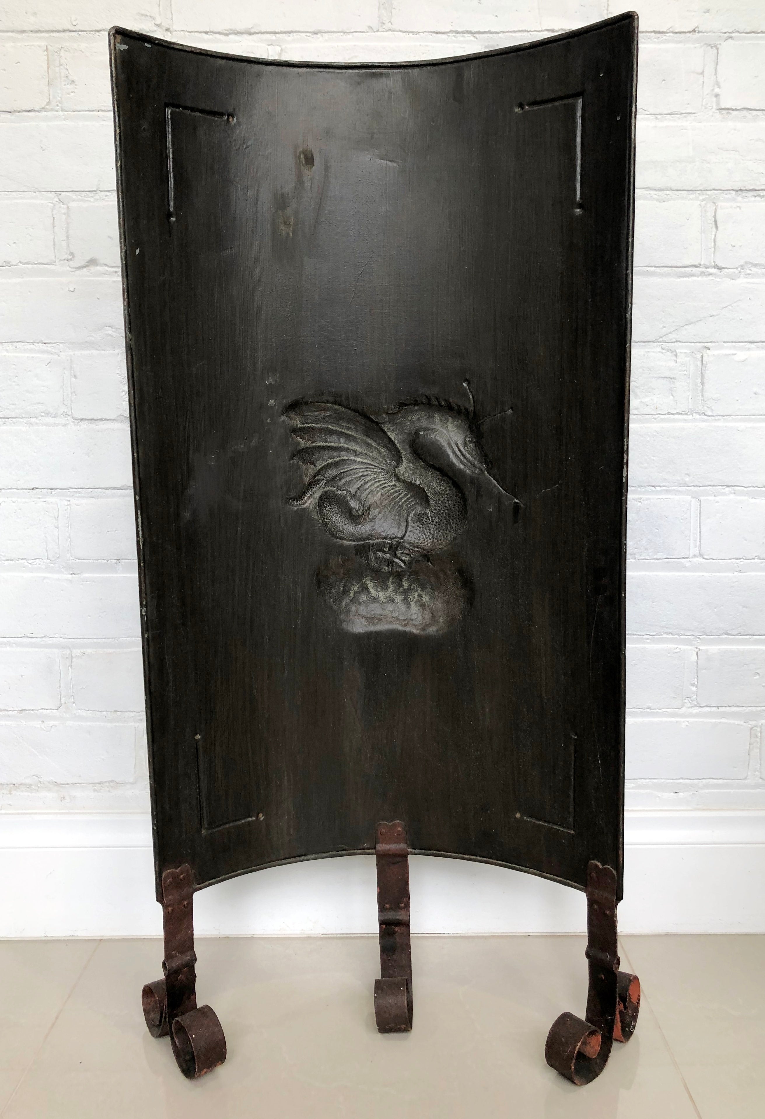 Vintage Medieval Style Dragon Fire Screen Guard | eXibit collection