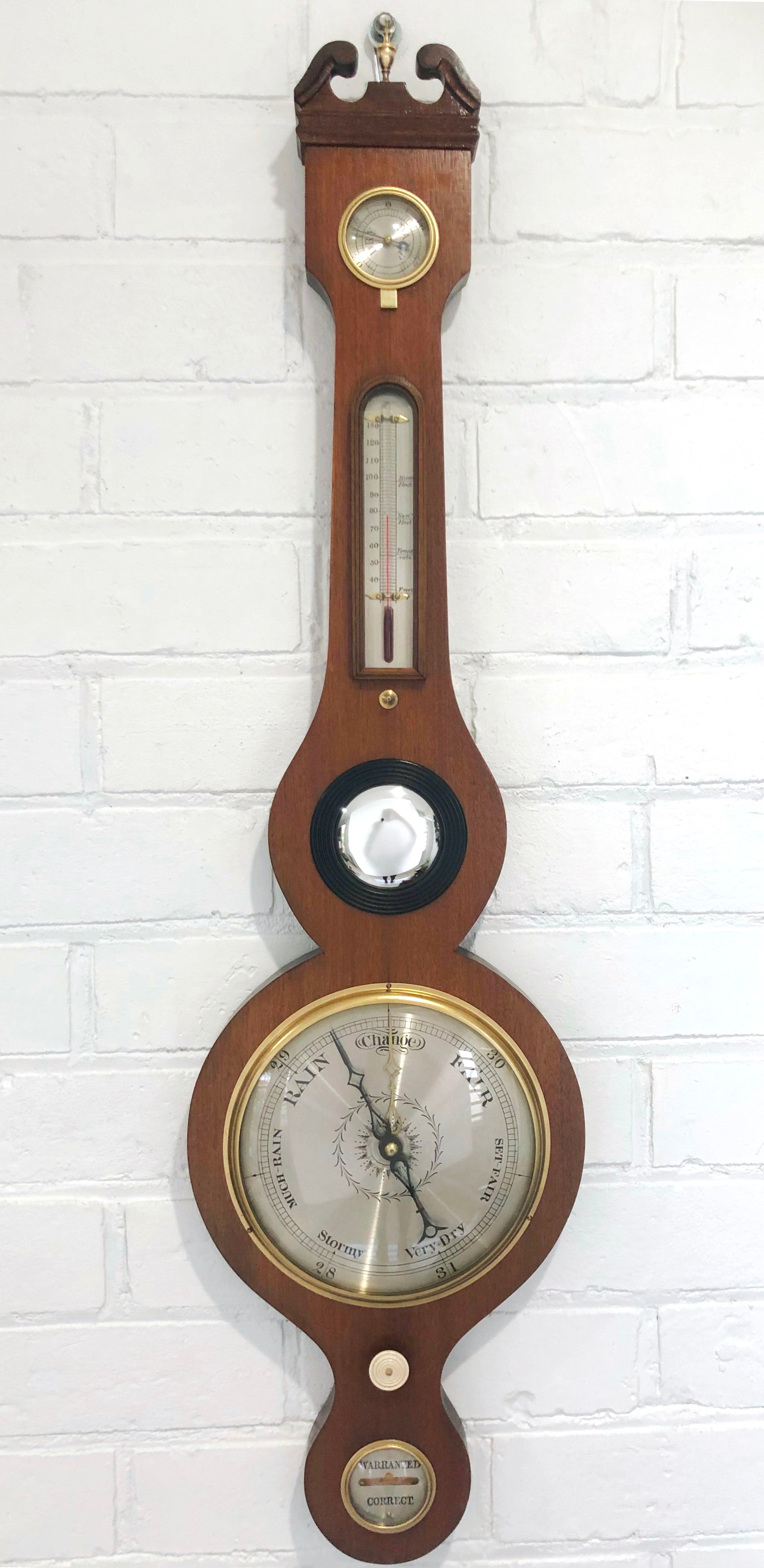 Antique five dial Wheel Banjo Barometer, Thermometer & Hygrometer | eXibit collection