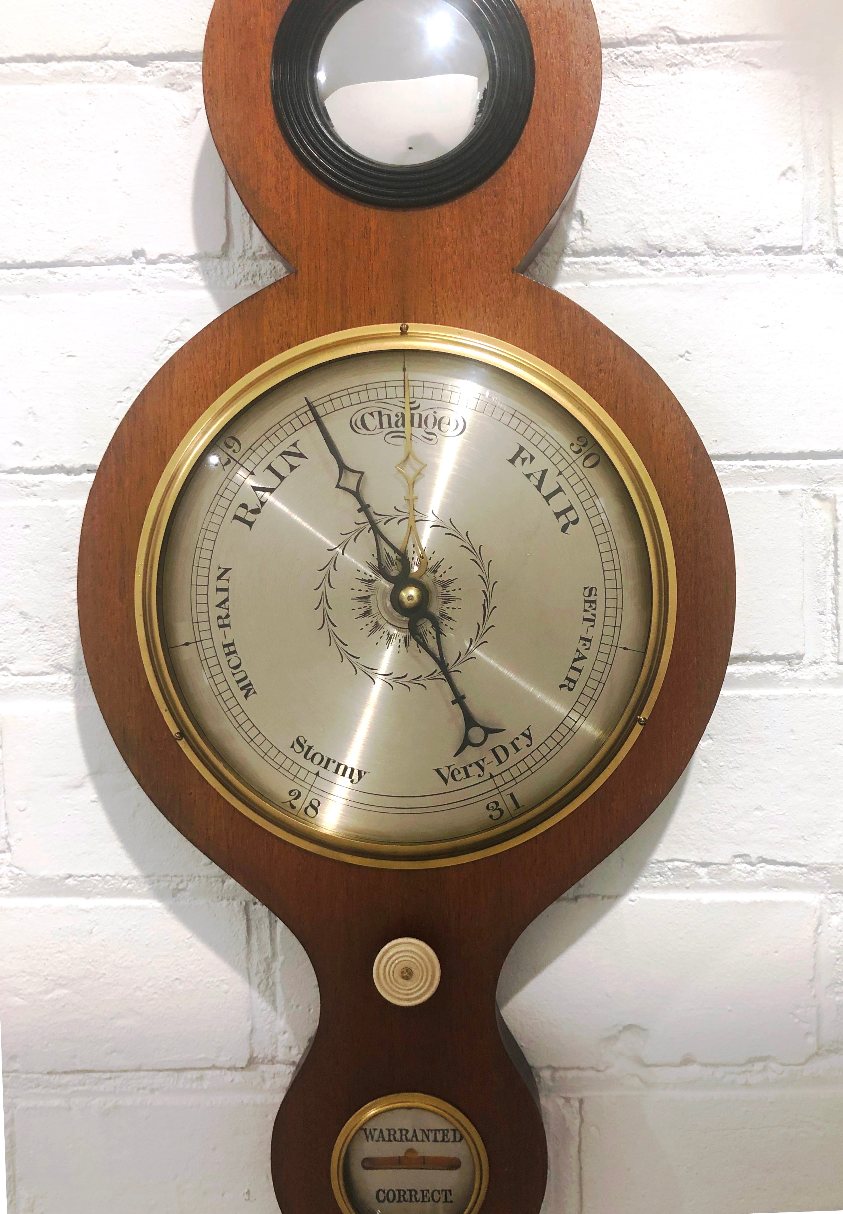 Antique five dial Wheel Banjo Barometer, Thermometer & Hygrometer | eXibit collection