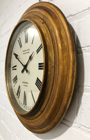 Antique Round Station Quartz Battery Wall Clock  | eXibit collection