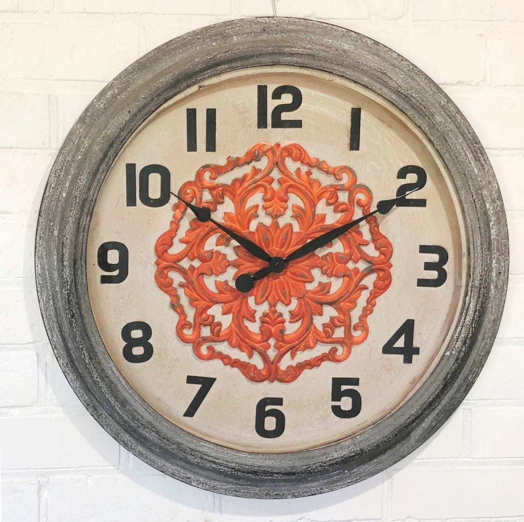 NEW Industrial Metal Abstract Round Battery Wall Clock | Adelaide Clocks