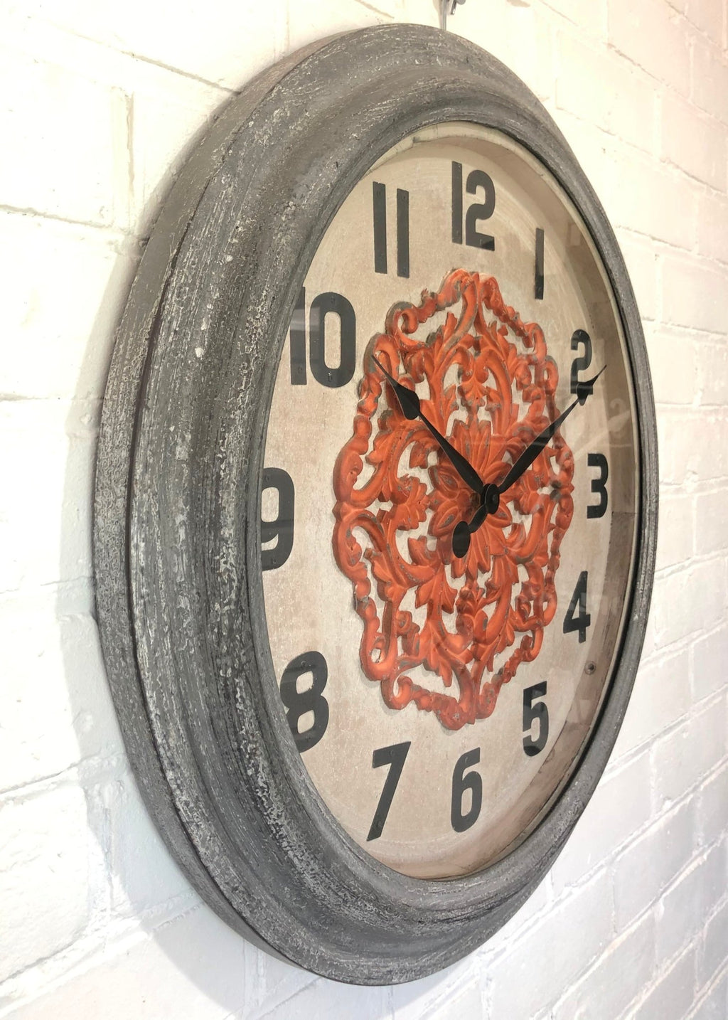NEW Industrial Metal Abstract Round Battery Wall Clock | Adelaide Clocks