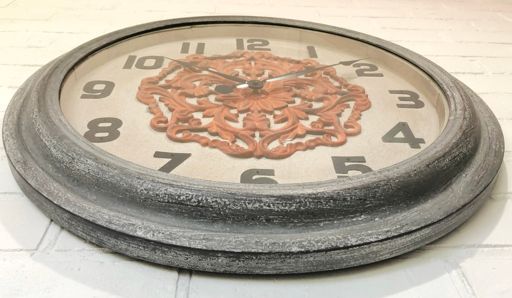 NEW Industrial Metal Abstract Round Battery Wall Clock | Adelaide Clocks