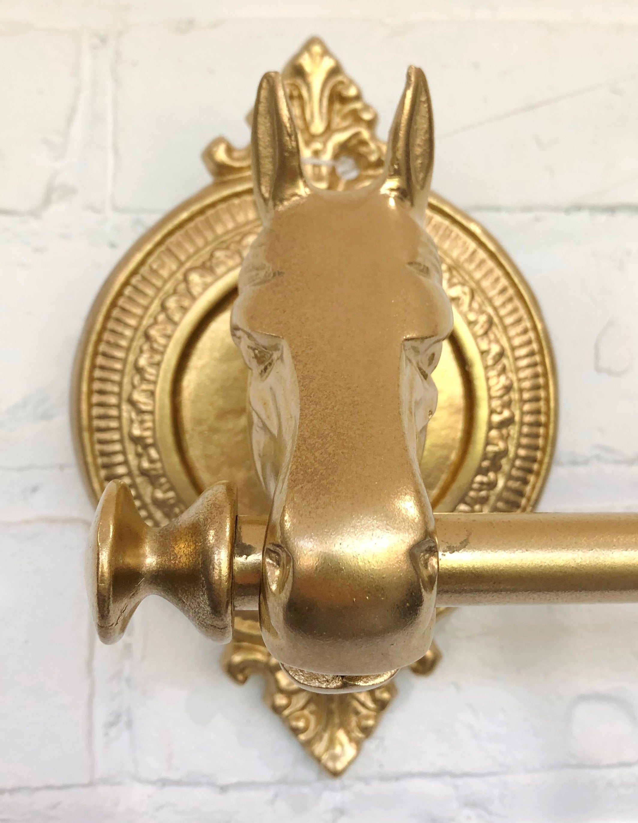 Vintage BRASS Horse Head Wall Hanging Coat/Hat Rack | eXibit collection