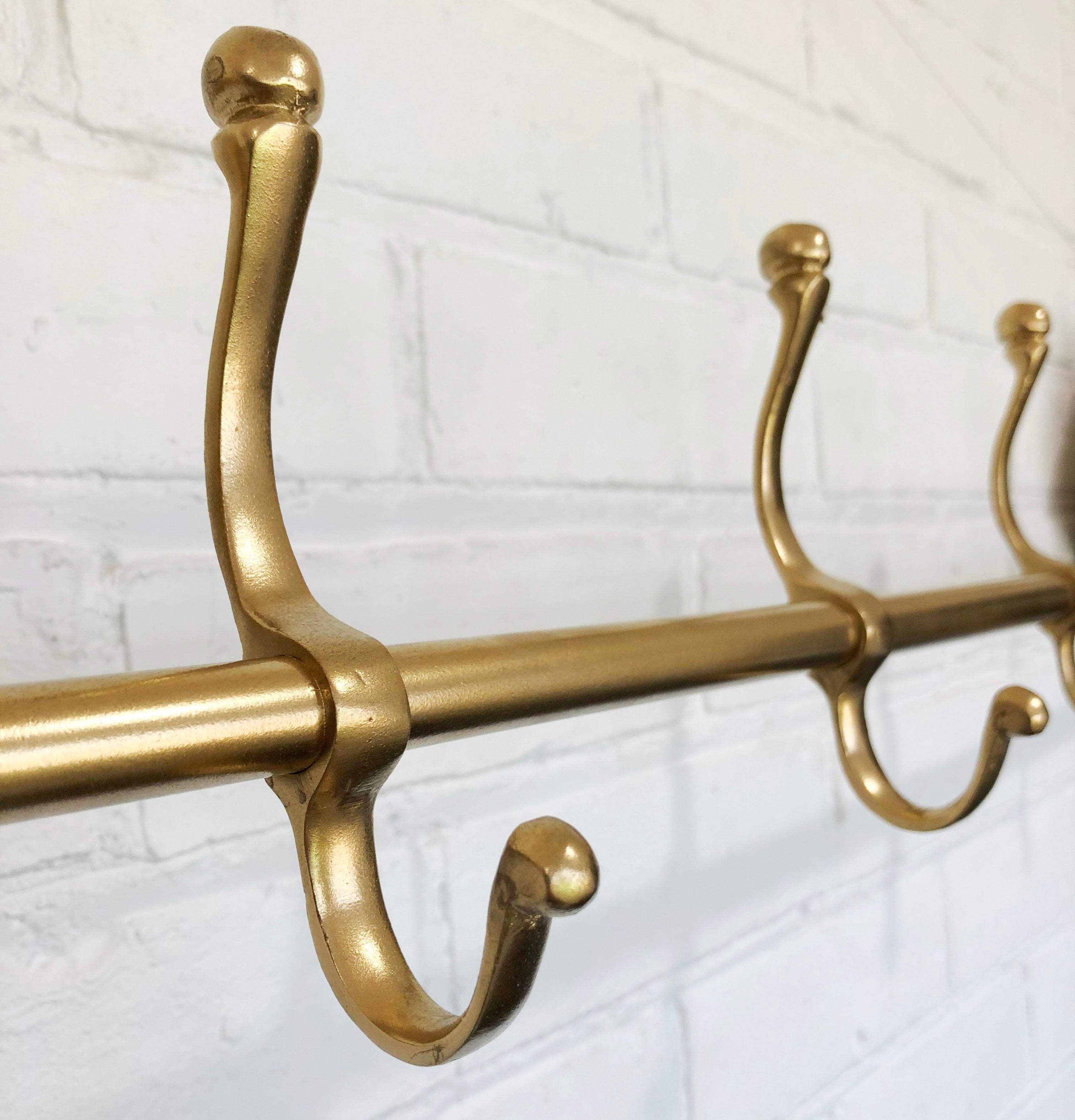 Vintage BRASS Horse Head Wall Hanging Coat/Hat Rack | eXibit collection