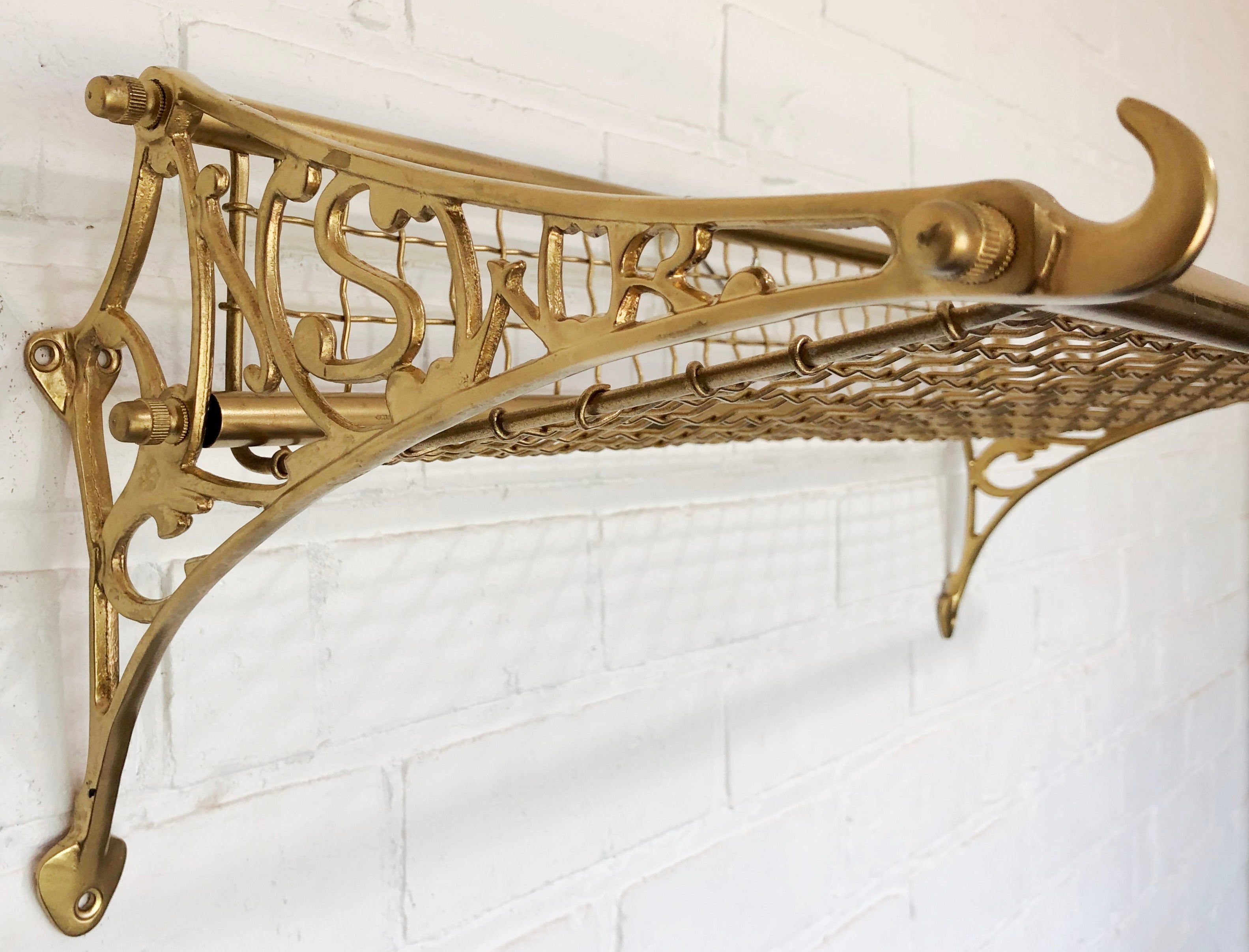 Vintage NSWR Railway Brass Luggage Rack | eXibit collection