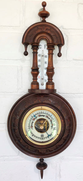 Vintage Wall Barometer & Thermometer | eXibit collection