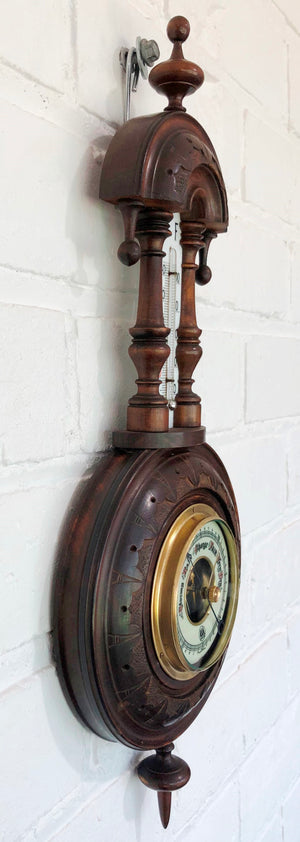 Vintage Wall Barometer & Thermometer | eXibit collection