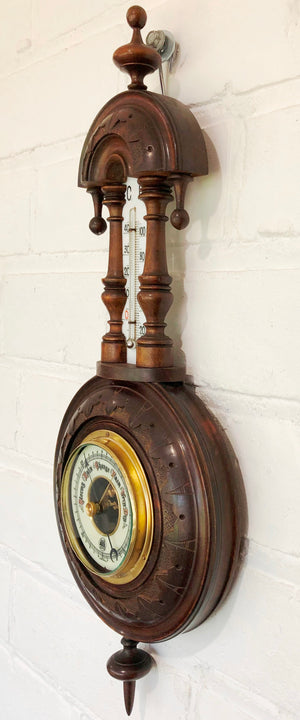 Vintage Wall Barometer & Thermometer | eXibit collection