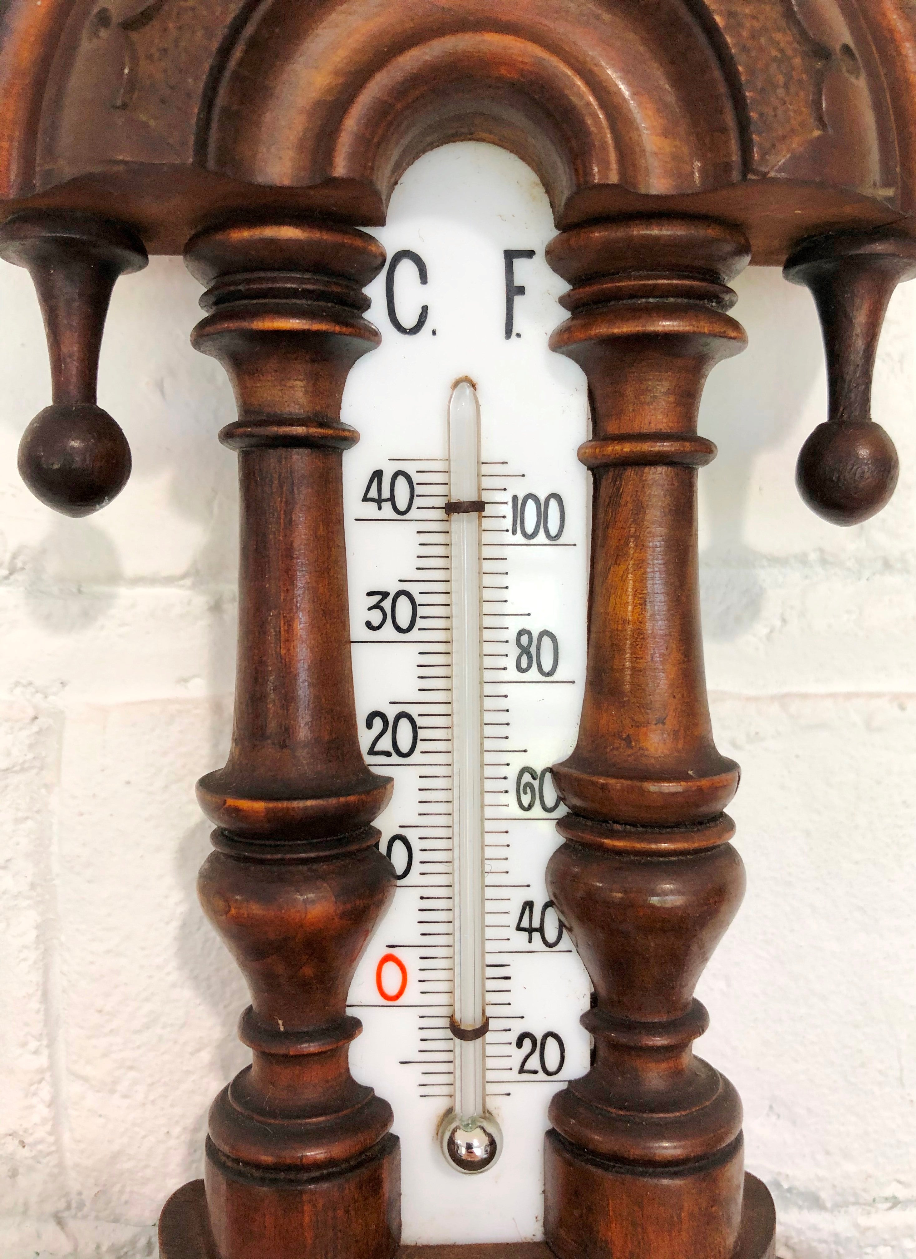 Vintage Wall Barometer & Thermometer | eXibit collection