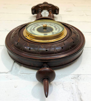 Vintage Wall Barometer & Thermometer | eXibit collection