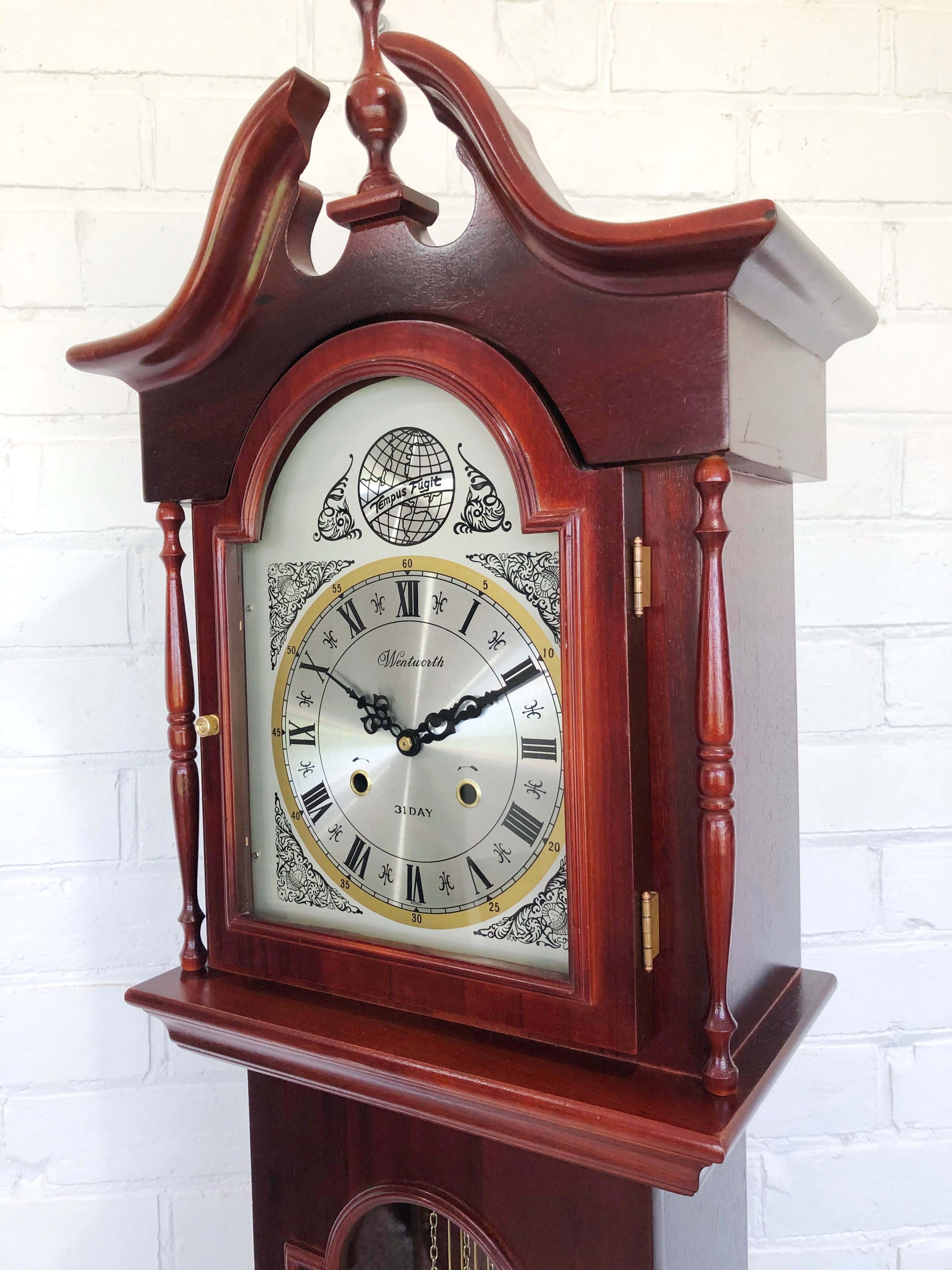 Vintage 31x Day Tempus Fugit WENTWORTH Grandfather Clock | eXibit collection