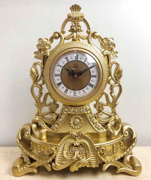 Vintage Ormolu LISHENG Quartz Mantel Clock | eXibit collection