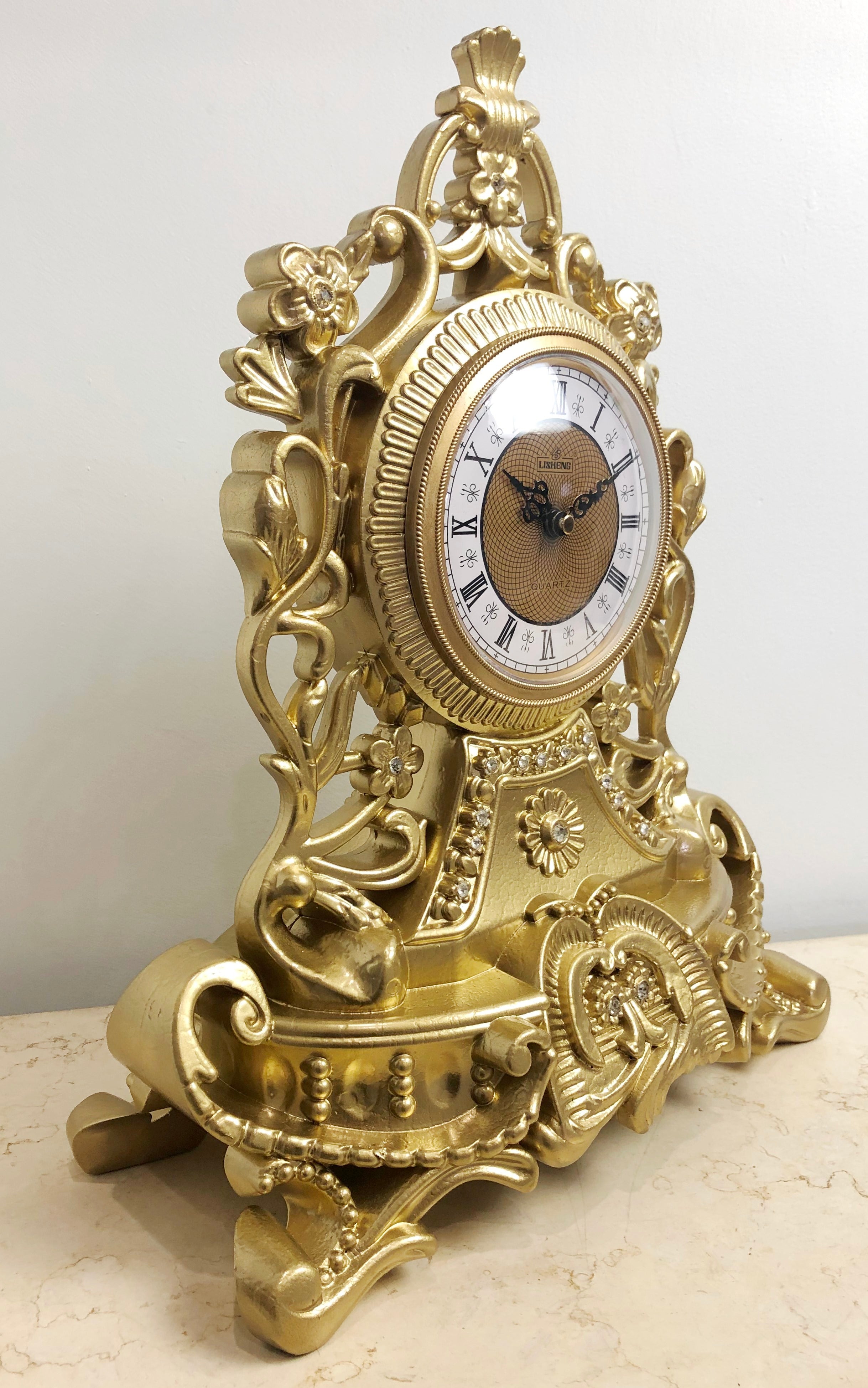 Vintage Ormolu LISHENG Quartz Mantel Clock | eXibit collection