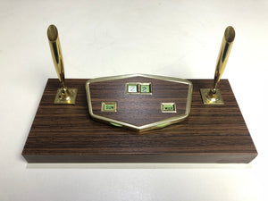 Vintage Perpetual Desk Calendar with Pen Holders | eXibit collection 