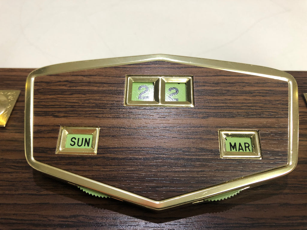 Vintage Perpetual Desk Calendar with Pen Holders | Adelaide Clocks
