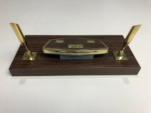 Vintage Perpetual Desk Calendar with Pen Holders | eXibit collection 