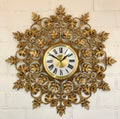 Vintage NEW HAVEN Starburst Ornate Wall Clock | eXibit collection