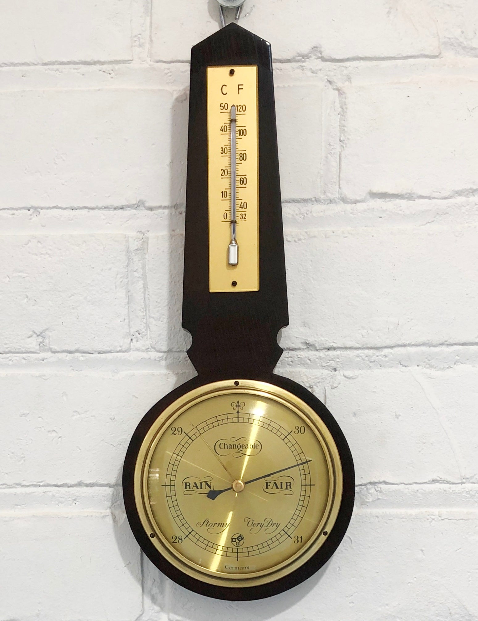 Vintage Wall Barometer & Thermometer | eXibit collection