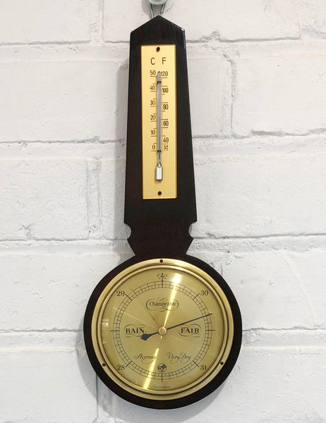 Vintage Wall Barometer & Thermometer | eXibit collection